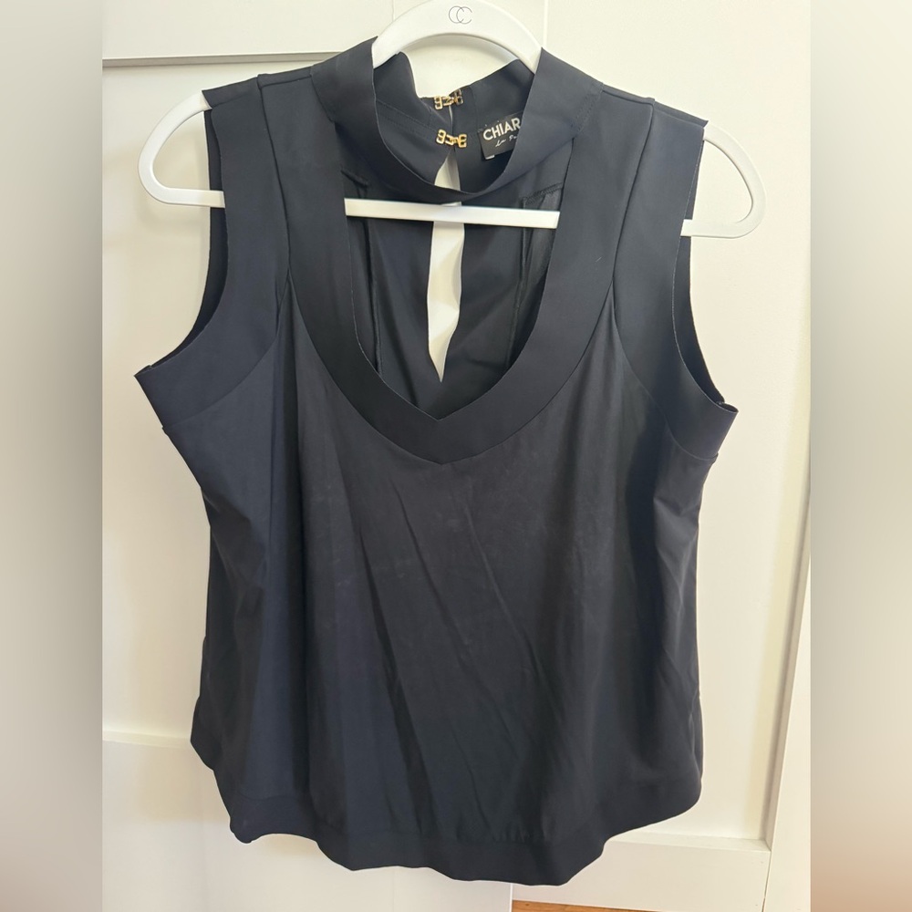 Chiara Boni La Petite Robe Black Sleeveless Blouse